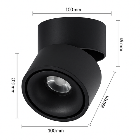 Adjustable Round LED Ceiling Spotlight for Focused Room Lighting