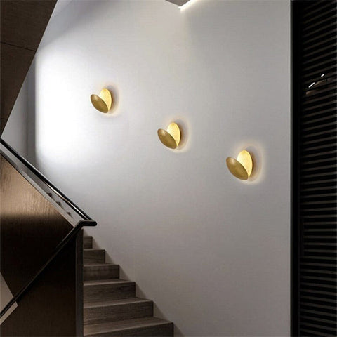 Moon Eclipse Resin Wall Lamp with Warm LED Glow and Modern Round Design