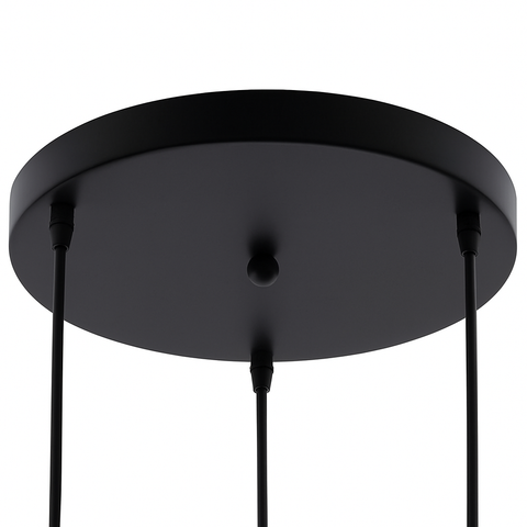 Round Multi-Port Ceiling Canopy for Custom Pendant Light Clusters