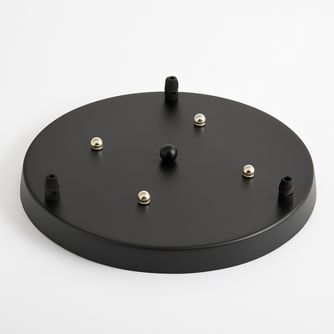 Round Multi-Port Ceiling Canopy for Custom Pendant Light Clusters