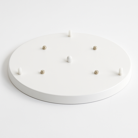 Round Multi-Port Ceiling Canopy for Custom Pendant Light Clusters