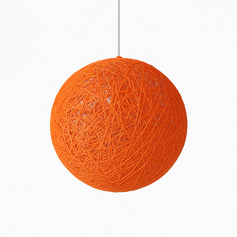 Woven Paper Globe Pendant Light for Bedroom and Dining Room Decor