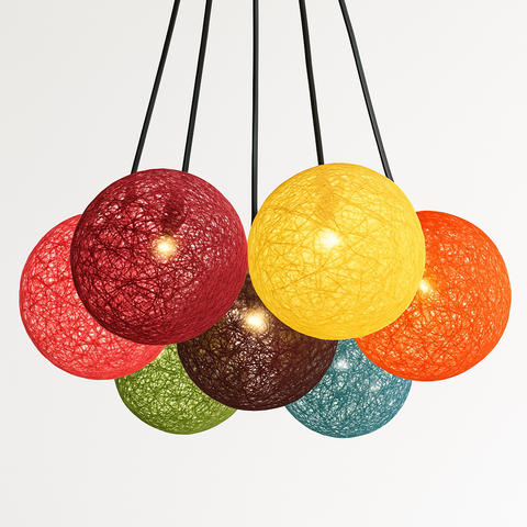 Woven Paper Globe Pendant Light for Bedroom and Dining Room Decor
