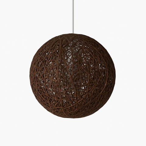 Woven Paper Globe Pendant Light for Bedroom and Dining Room Decor