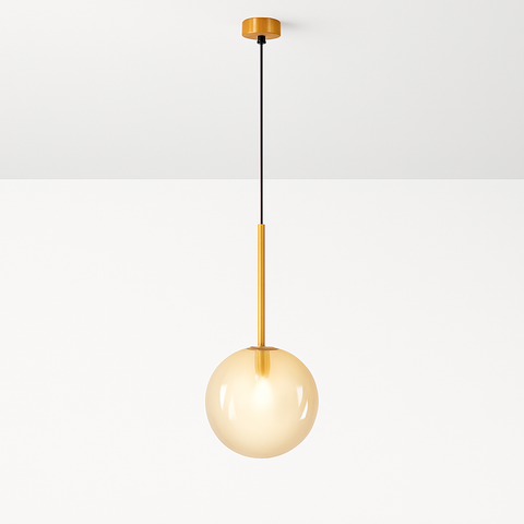 Glass Globe Pendant Light for Kitchen Island and Dining Lighting