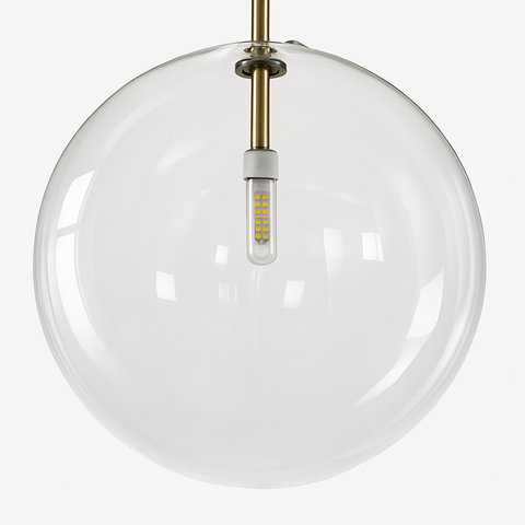 Glass Globe Pendant Light for Kitchen Island and Dining Lighting