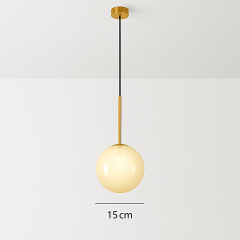 Glass Globe Pendant Light for Kitchen Island and Dining Lighting