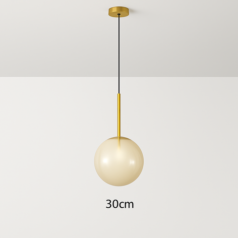 Glass Globe Pendant Light for Kitchen Island and Dining Lighting