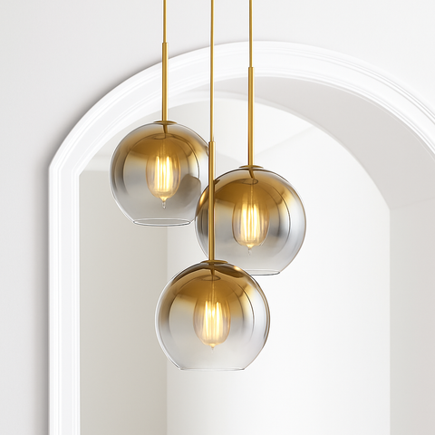 Glass Globe Pendant Light for Dining Tables and Living Room Decor