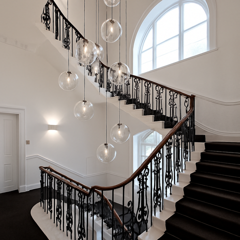 Glass Globe Pendant Light for Dining Room and Kitchen Island Lighting