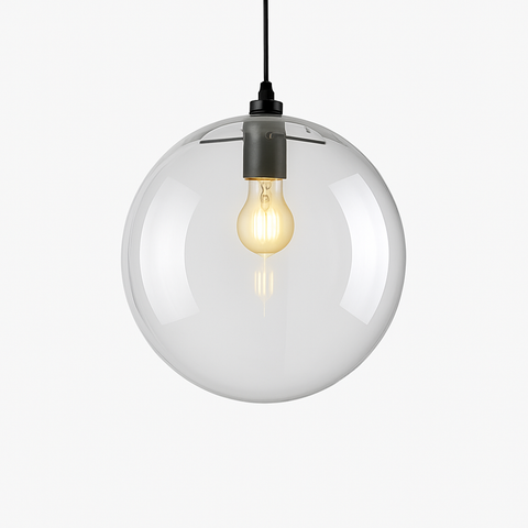 Glass Globe Pendant Light for Dining Room and Kitchen Island Lighting
