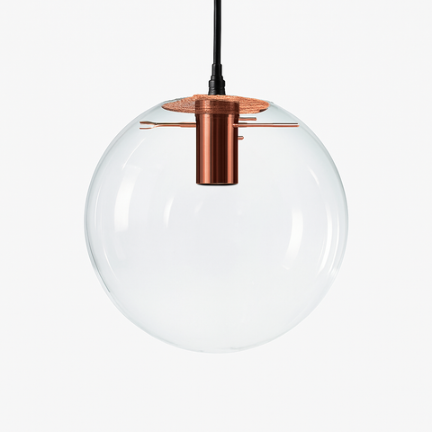 Glass Globe Pendant Light for Dining Room and Kitchen Island Lighting