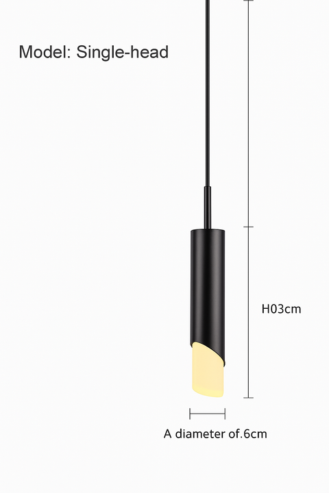 Slim Cylinder LED Pendant Light for Focused Interior Lighting