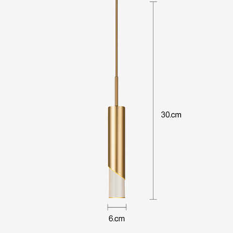 Slim Cylinder LED Pendant Light for Focused Interior Lighting