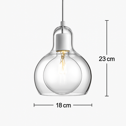 Double-Layer Glass Pendant Light for Kitchen and Dining Room Decor