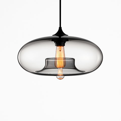 Oval Glass Pendant Light for Kitchen Island and Dining Table for Home