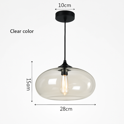Oval Glass Pendant Light for Kitchen Island and Dining Table for Home
