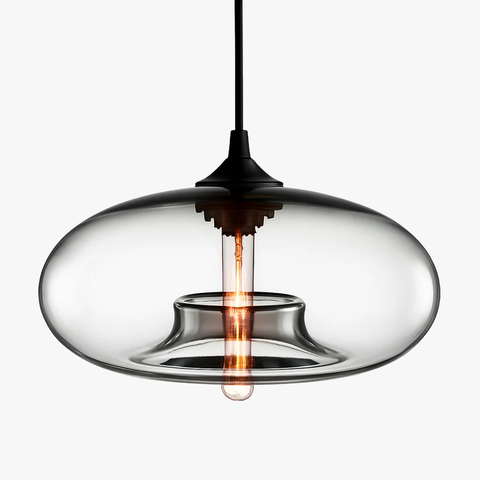 Oval Glass Pendant Light for Kitchen Island and Dining Table for Home
