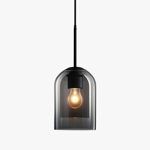 Double Glass Tube Pendant Light for Kitchen Island and Dining Area