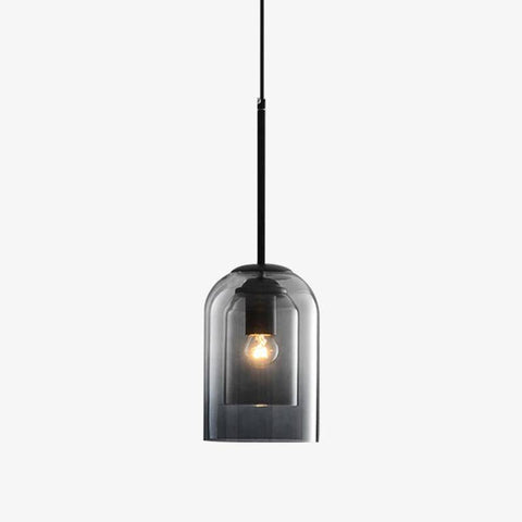 Double Glass Tube Pendant Light for Kitchen Island and Dining Area