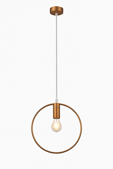 Round LED Pendant Light for Dining Table and Bedside Lighting for Home