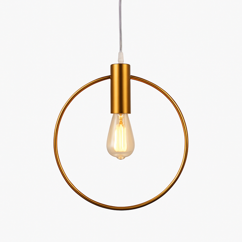Round LED Pendant Light for Dining Table and Bedside Lighting for Home