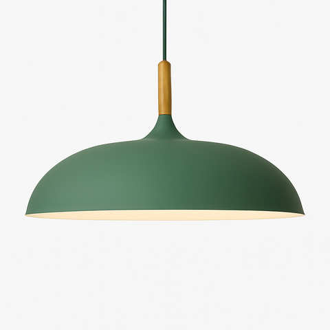 Wood and Aluminum Pendant Light for Kitchen and Dining Lighting