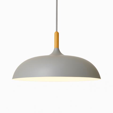 Wood and Aluminum Pendant Light for Kitchen and Dining Lighting