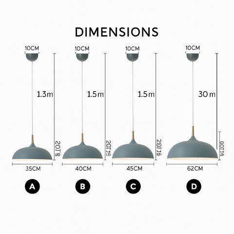 Wood and Aluminum Pendant Light for Kitchen and Dining Lighting