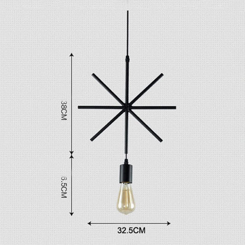 Geometric Metal Pendant Light with Open Frames for Dining Areas
