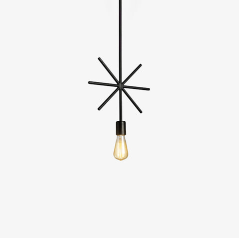 Geometric Metal Pendant Light with Open Frames for Dining Areas