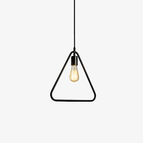 Geometric Metal Pendant Light with Open Frames for Dining Areas