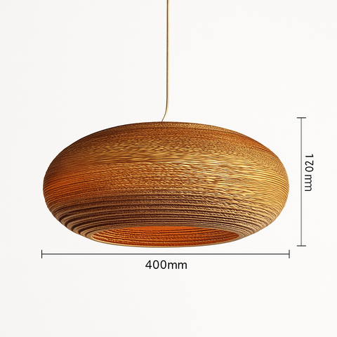Sculptural Paper Pendant Light for Bedroom and Dining Room Decor