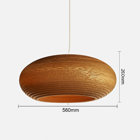 Sculptural Paper Pendant Light for Bedroom and Dining Room Decor