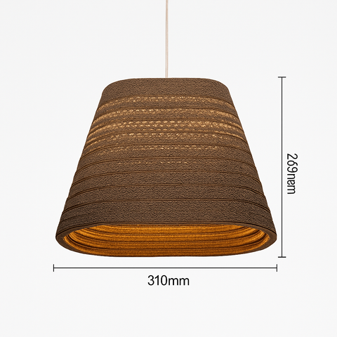 Sculptural Paper Pendant Light for Bedroom and Dining Room Decor