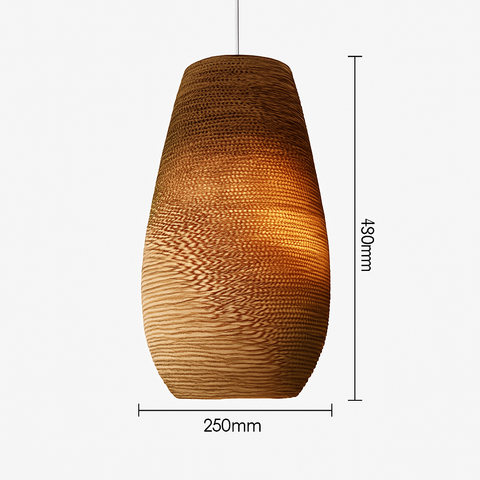 Sculptural Paper Pendant Light for Bedroom and Dining Room Decor