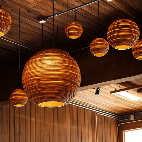 Sculptural Paper Pendant Light for Bedroom and Dining Room Decor