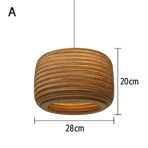 Sculptural Paper Pendant Light for Bedroom and Dining Room Decor