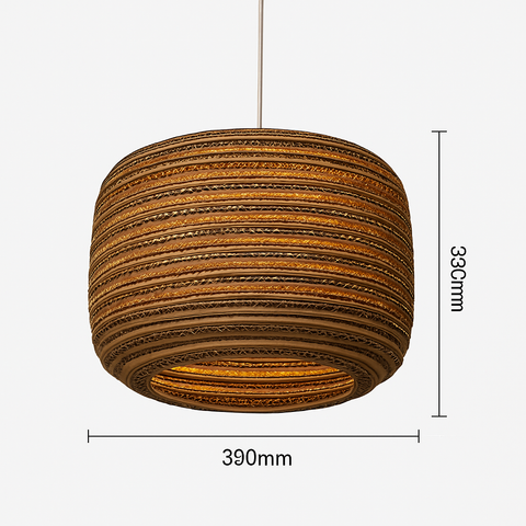 Sculptural Paper Pendant Light for Bedroom and Dining Room Decor