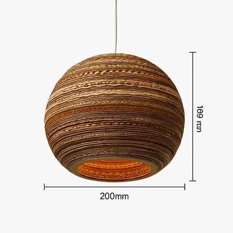 Sculptural Paper Pendant Light for Bedroom and Dining Room Decor