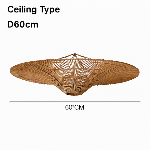 Wabi-Sabi Rattan Pendant Light for Dining and Hospitality Interiors