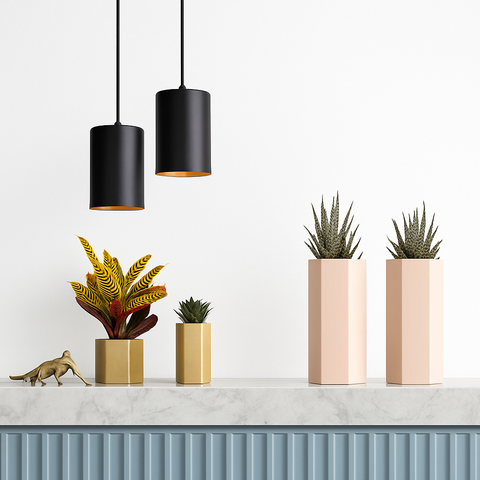 Cylindrical Metal Pendant Light for Kitchen and Bedside Illumination