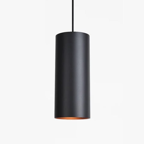 Cylindrical Metal Pendant Light for Kitchen and Bedside Illumination