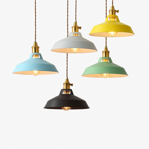 Industrial Metal Pendant Light for Kitchen and Dining Room Lighting