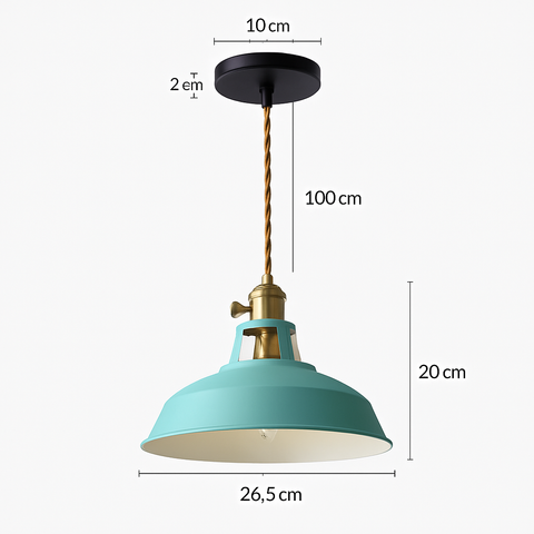 Industrial Metal Pendant Light for Kitchen and Dining Room Lighting