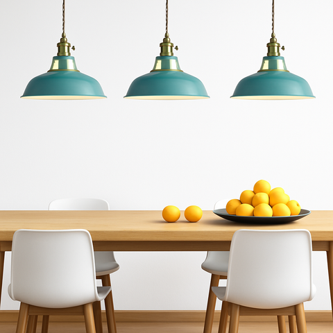Industrial Metal Pendant Light for Kitchen and Dining Room Lighting