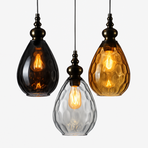 Vintage Teardrop Glass Pendant Light for Ambient Interiors
