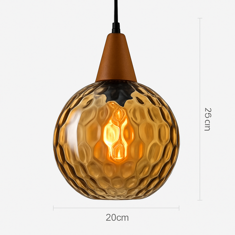 Vintage Teardrop Glass Pendant Light for Ambient Interiors