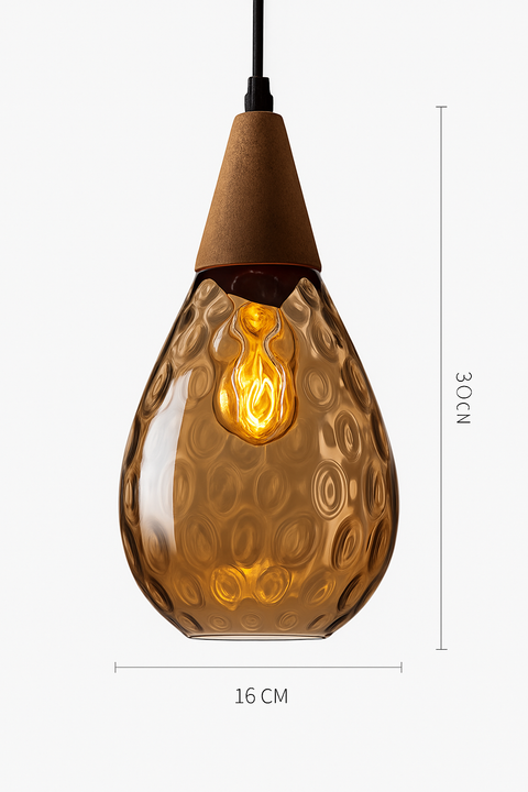 Vintage Teardrop Glass Pendant Light for Ambient Interiors
