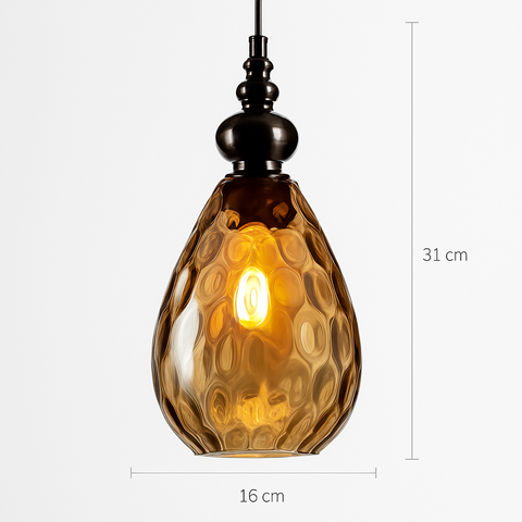 Vintage Teardrop Glass Pendant Light for Ambient Interiors